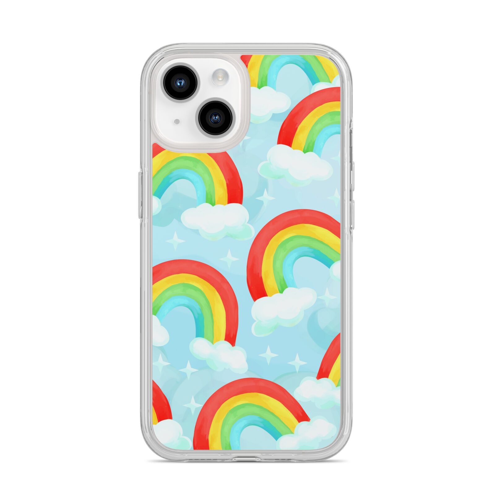 Rainbow Sky iPhone 14 Clear Tough Case Starlight