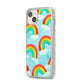 Rainbow Sky iPhone 14 Plus Glitter Tough Case Starlight Angled Image