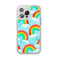 Rainbow Sky iPhone 14 Pro Max Glitter Tough Case Silver
