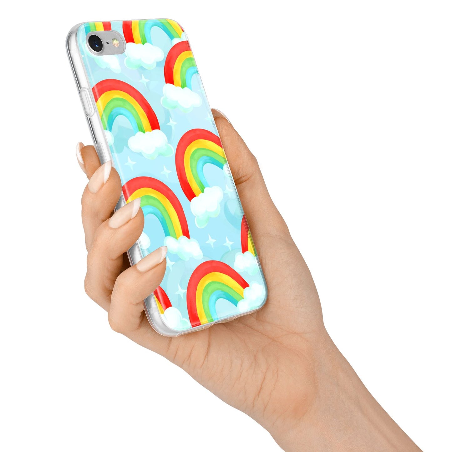 Rainbow Sky iPhone 7 Bumper Case on Silver iPhone Alternative Image