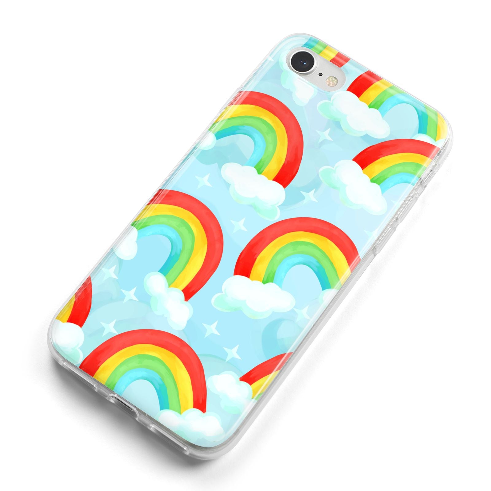 Rainbow Sky iPhone 8 Bumper Case on Silver iPhone Alternative Image