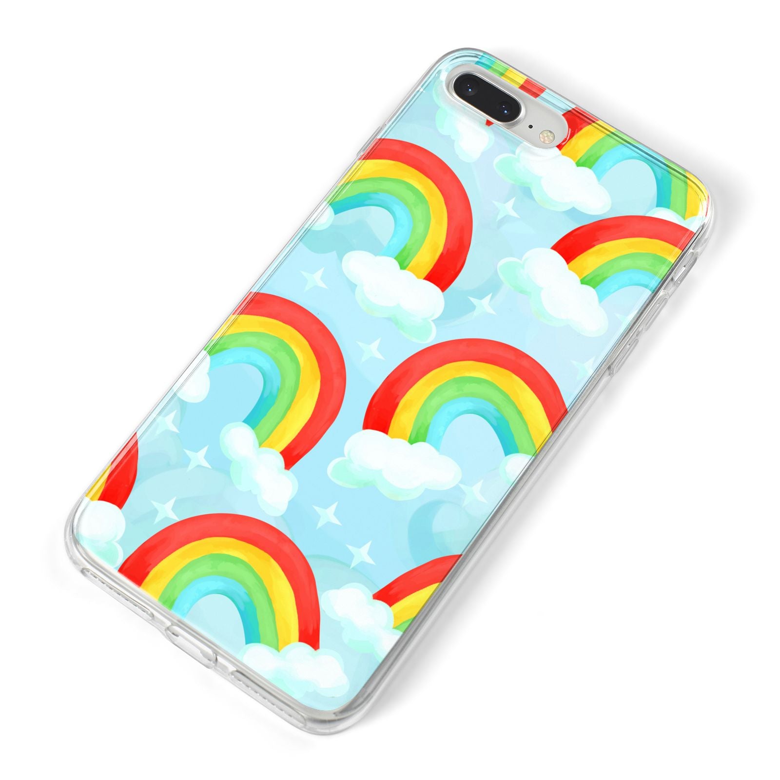 Rainbow Sky iPhone 8 Plus Bumper Case on Silver iPhone Alternative Image
