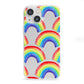 Rainbow iPhone 13 Mini Clear Bumper Case
