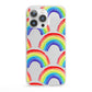 Rainbow iPhone 13 Pro Clear Bumper Case