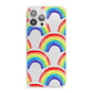 Rainbow iPhone 13 Pro Max Clear Bumper Case