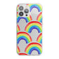 Rainbow iPhone 13 Pro Max TPU Impact Case with White Edges