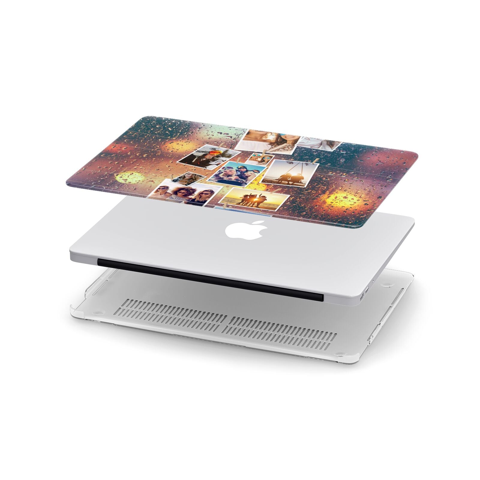 Rainy Evening Scene Photo Montage Apple MacBook Case in Detail