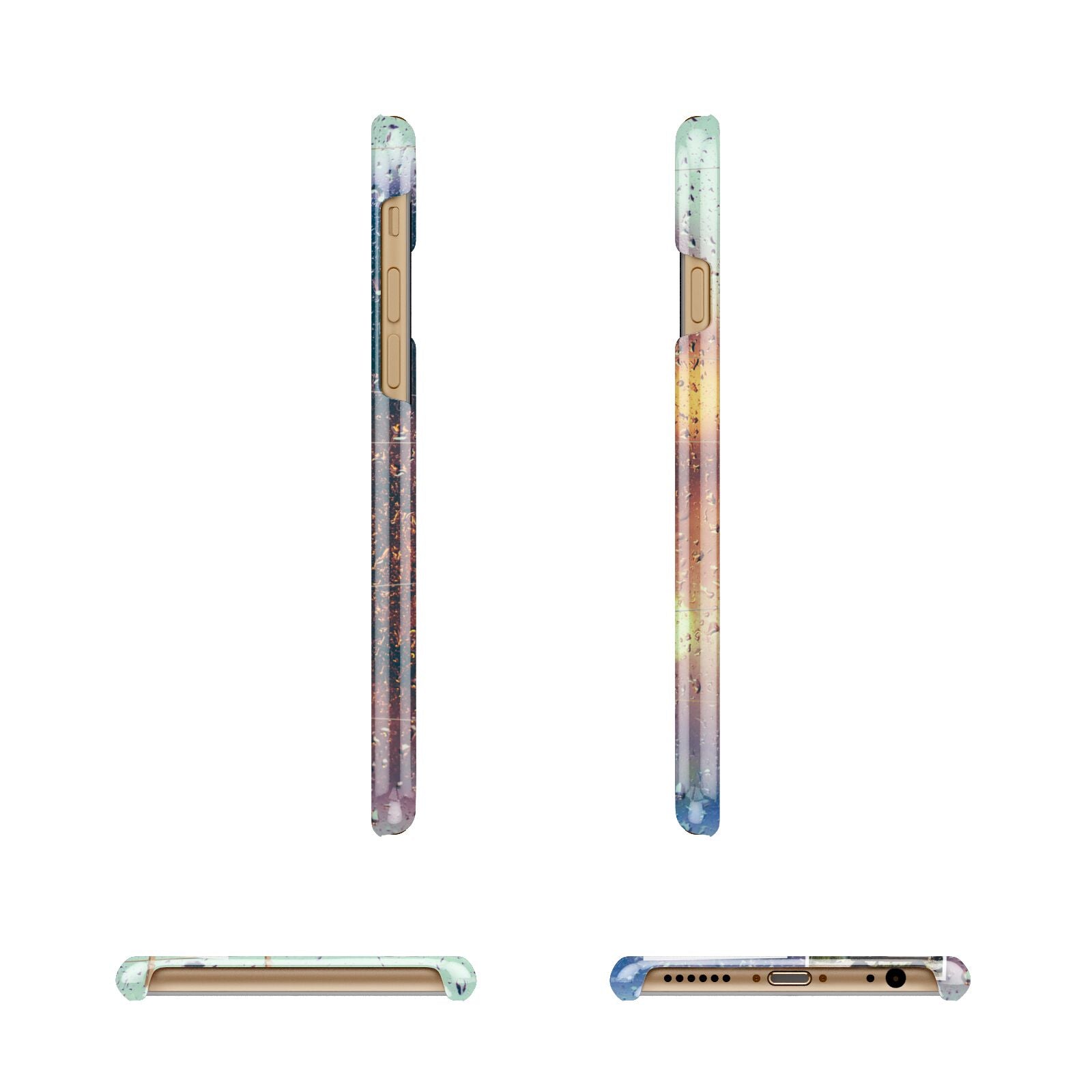 Rainy Evening Scene Photo Montage Apple iPhone 6 3D Wrap Snap Case Angled Images