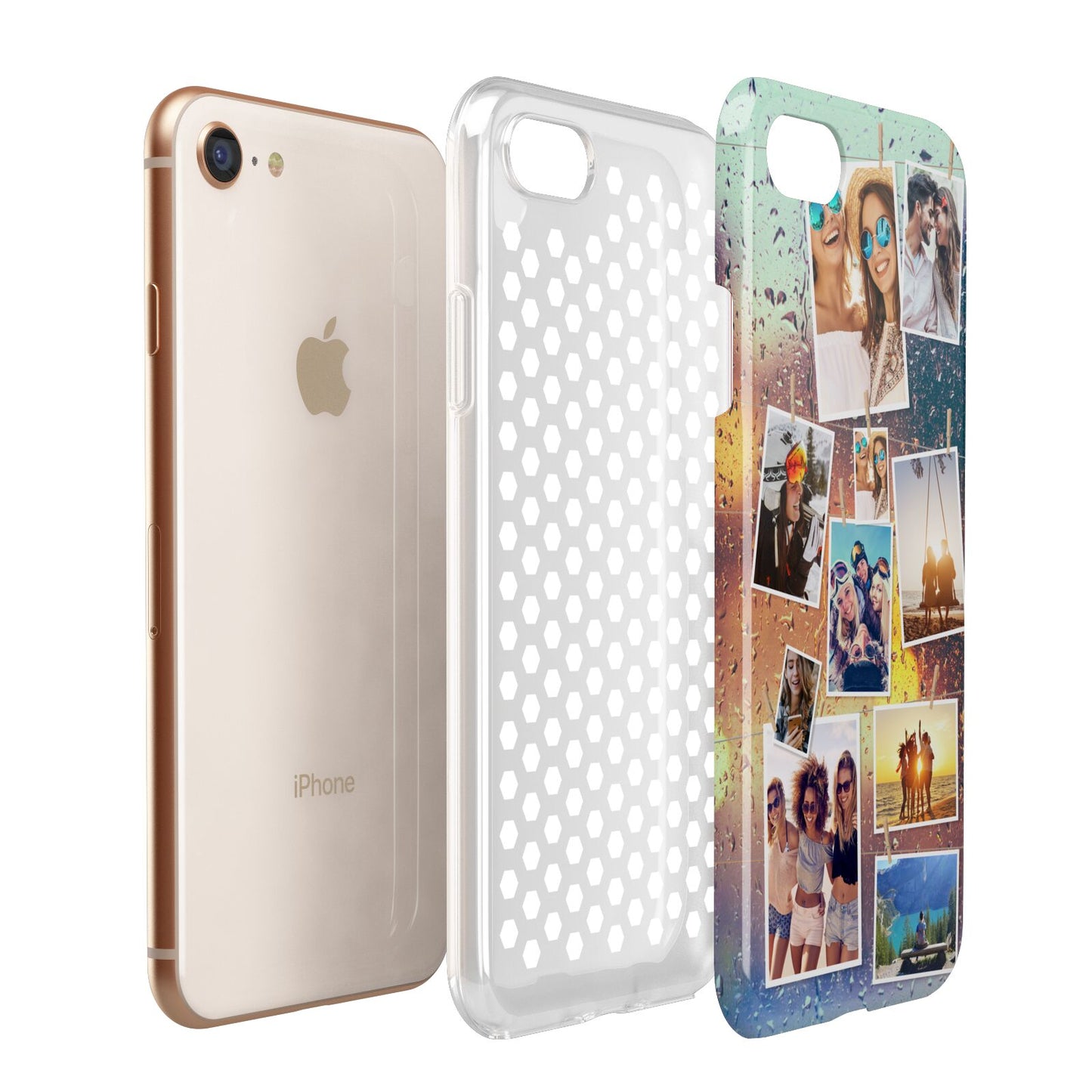 Rainy Evening Scene Photo Montage Apple iPhone 7 8 3D Tough Case Expanded View