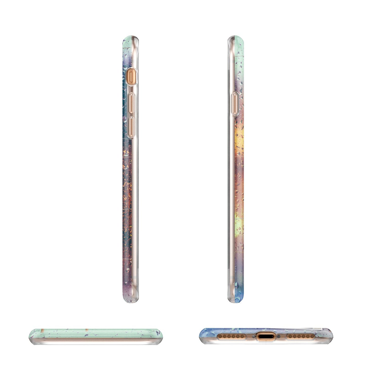 Rainy Evening Scene Photo Montage Apple iPhone 7 8 3D Wrap Tough Case Alternative Image Angles