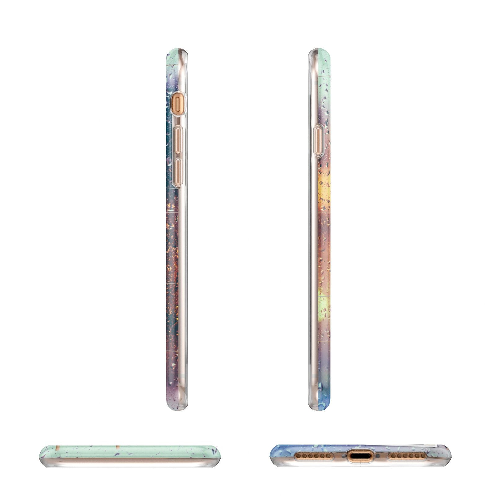 Rainy Evening Scene Photo Montage Apple iPhone 7 8 3D Wrap Tough Case Alternative Image Angles