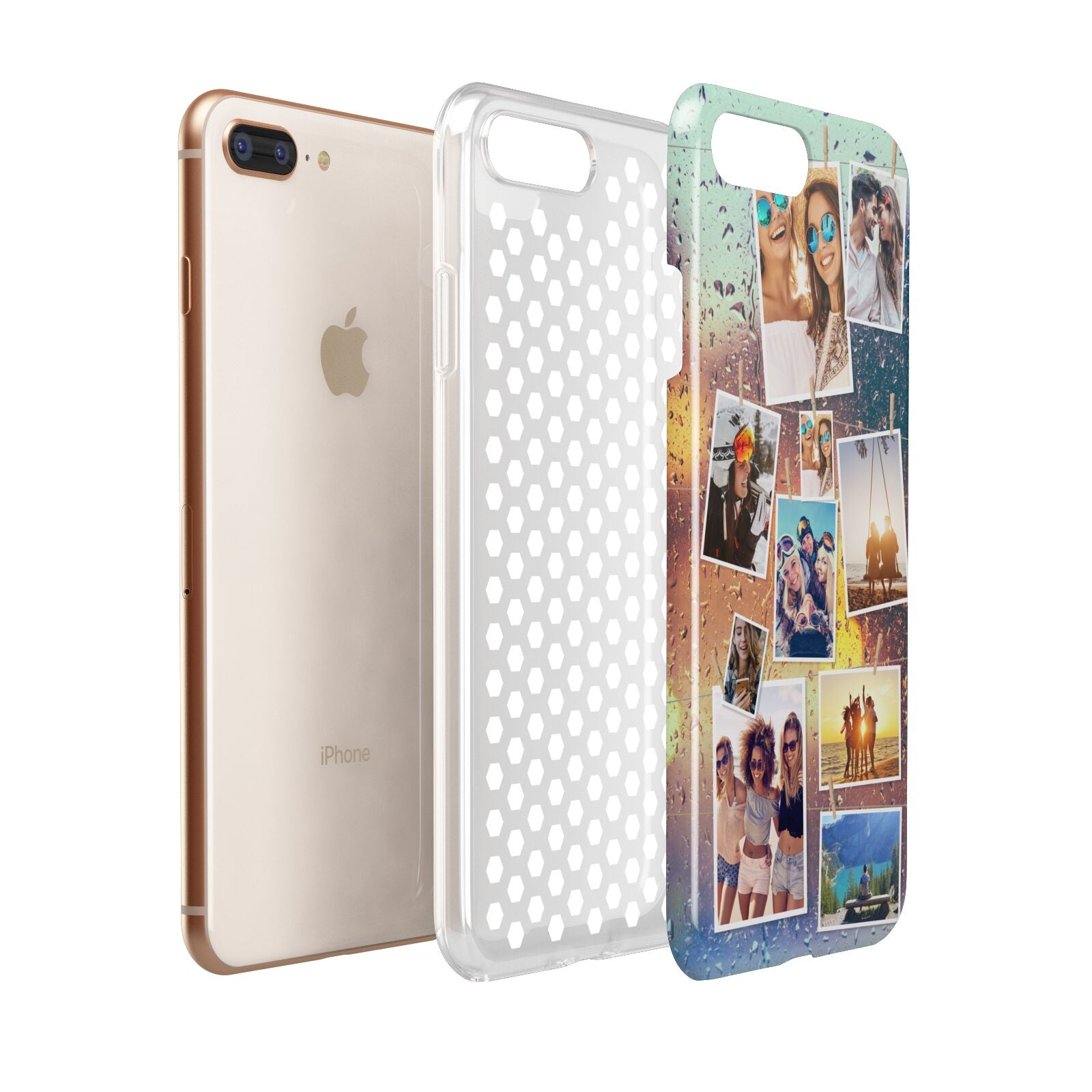 Rainy Evening Scene Photo Montage Apple iPhone 7 8 Plus 3D Tough Case Expanded View