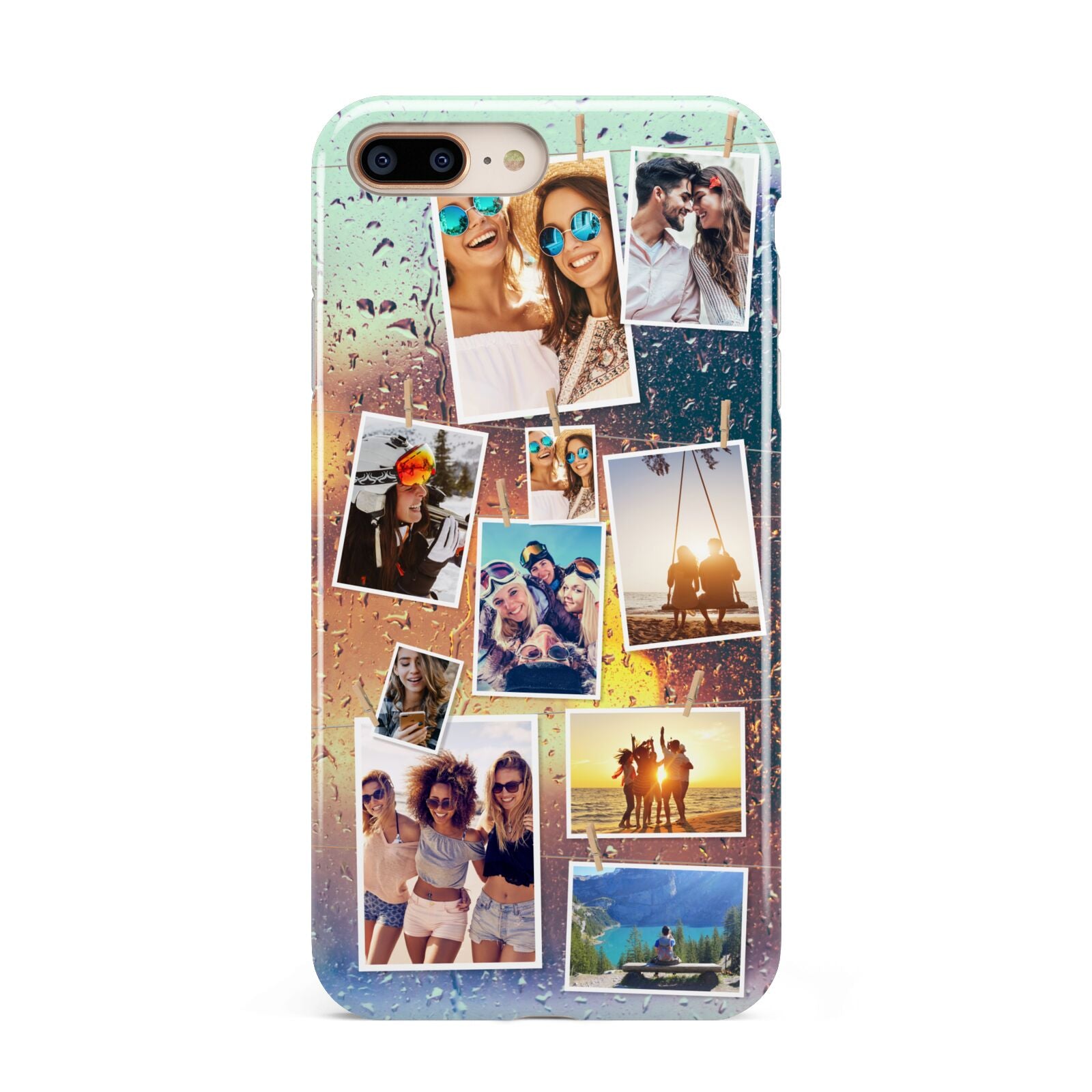 Rainy Evening Scene Photo Montage Apple iPhone 7 8 Plus 3D Tough Case