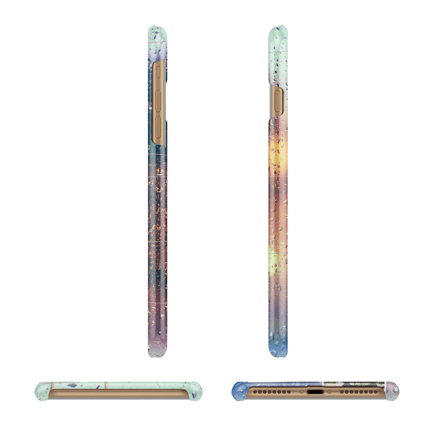 Rainy Evening Scene Photo Montage Apple iPhone 7 Plus 3D Wrap Snap Case Angled Images