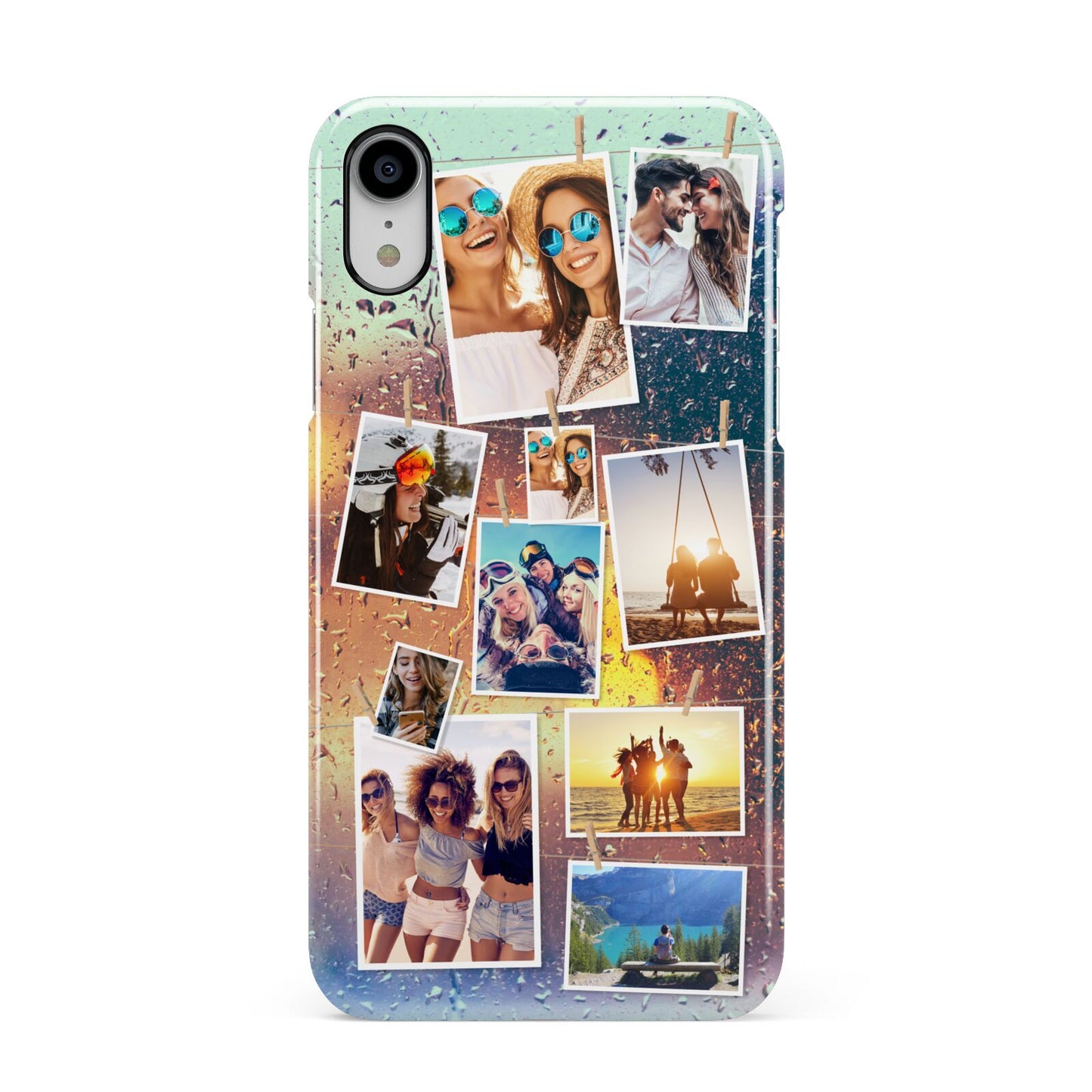 Rainy Evening Scene Photo Montage Apple iPhone XR White 3D Snap Case