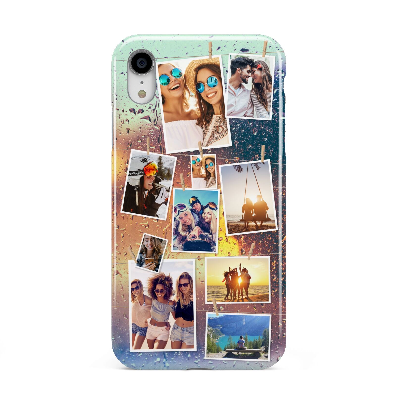 Rainy Evening Scene Photo Montage Apple iPhone XR White 3D Tough Case
