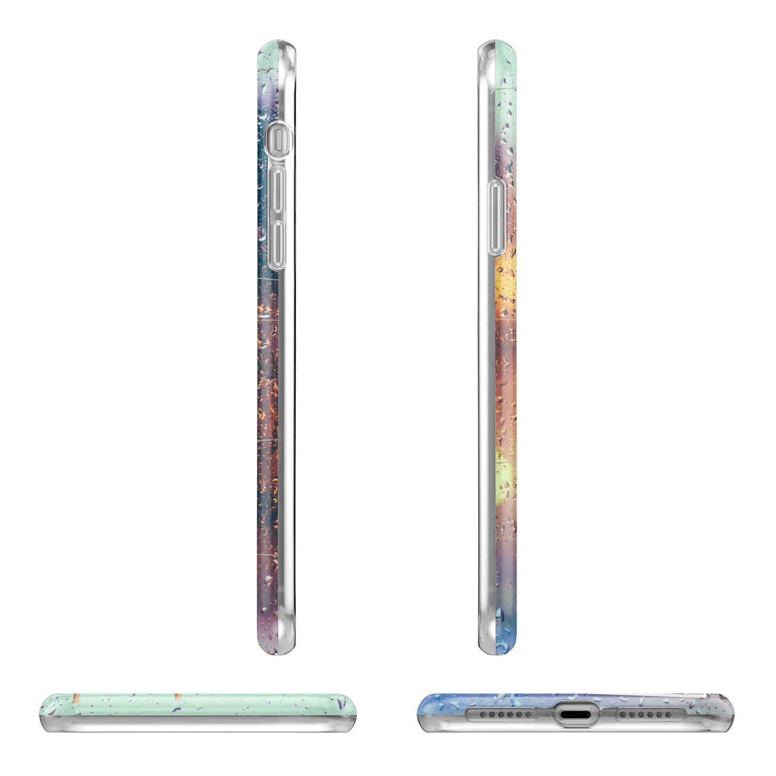 Rainy Evening Scene Photo Montage Apple iPhone XR in White with 3D Wrap Tough Case Alternative Image Angles