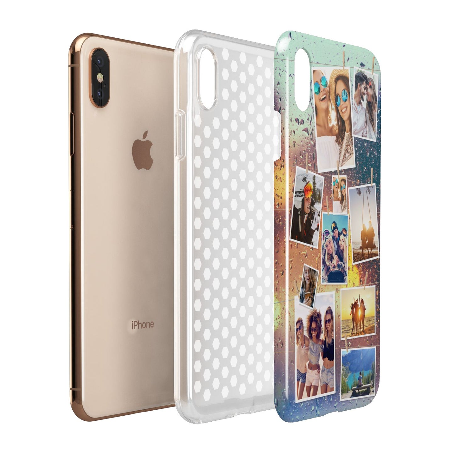 Rainy Evening Scene Photo Montage Apple iPhone Xs Max 3D Tough Case Expanded View