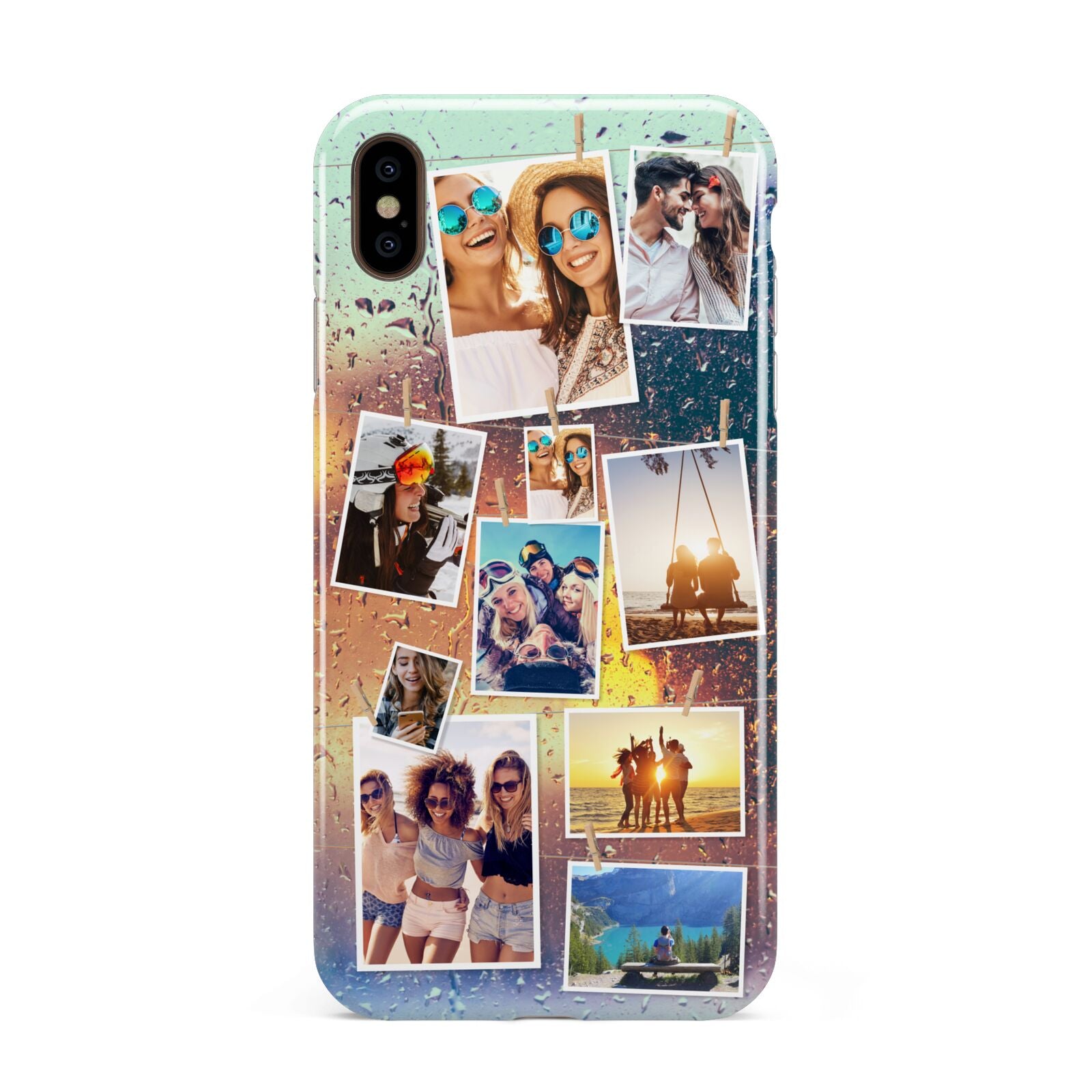 Rainy Evening Scene Photo Montage Apple iPhone Xs Max 3D Tough Case