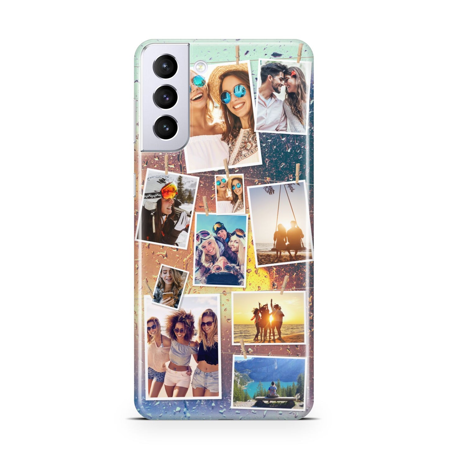 Rainy Evening Scene Photo Montage Samsung S21 Plus Phone Case