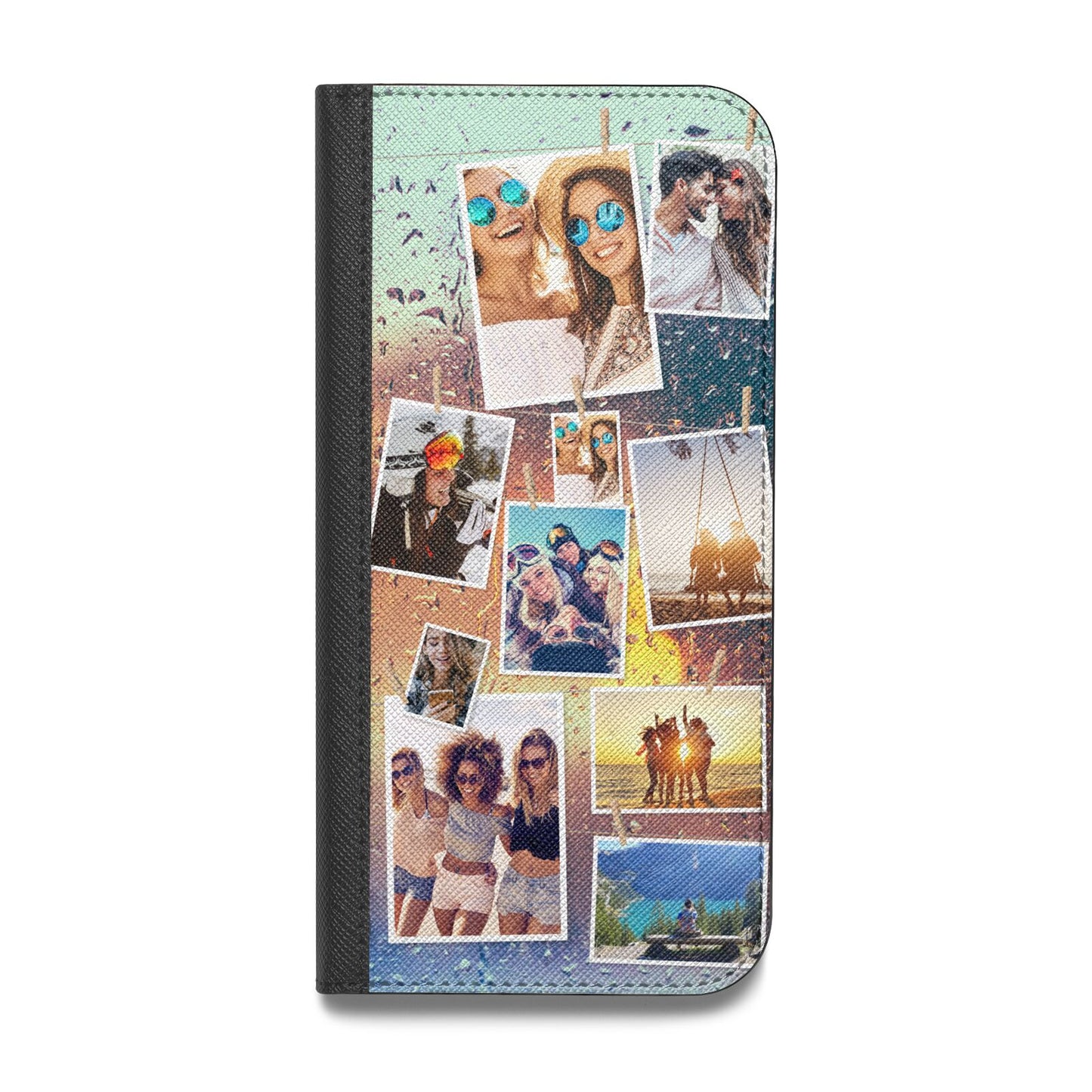 Rainy Evening Scene Photo Montage Vegan Leather Flip Samsung Case