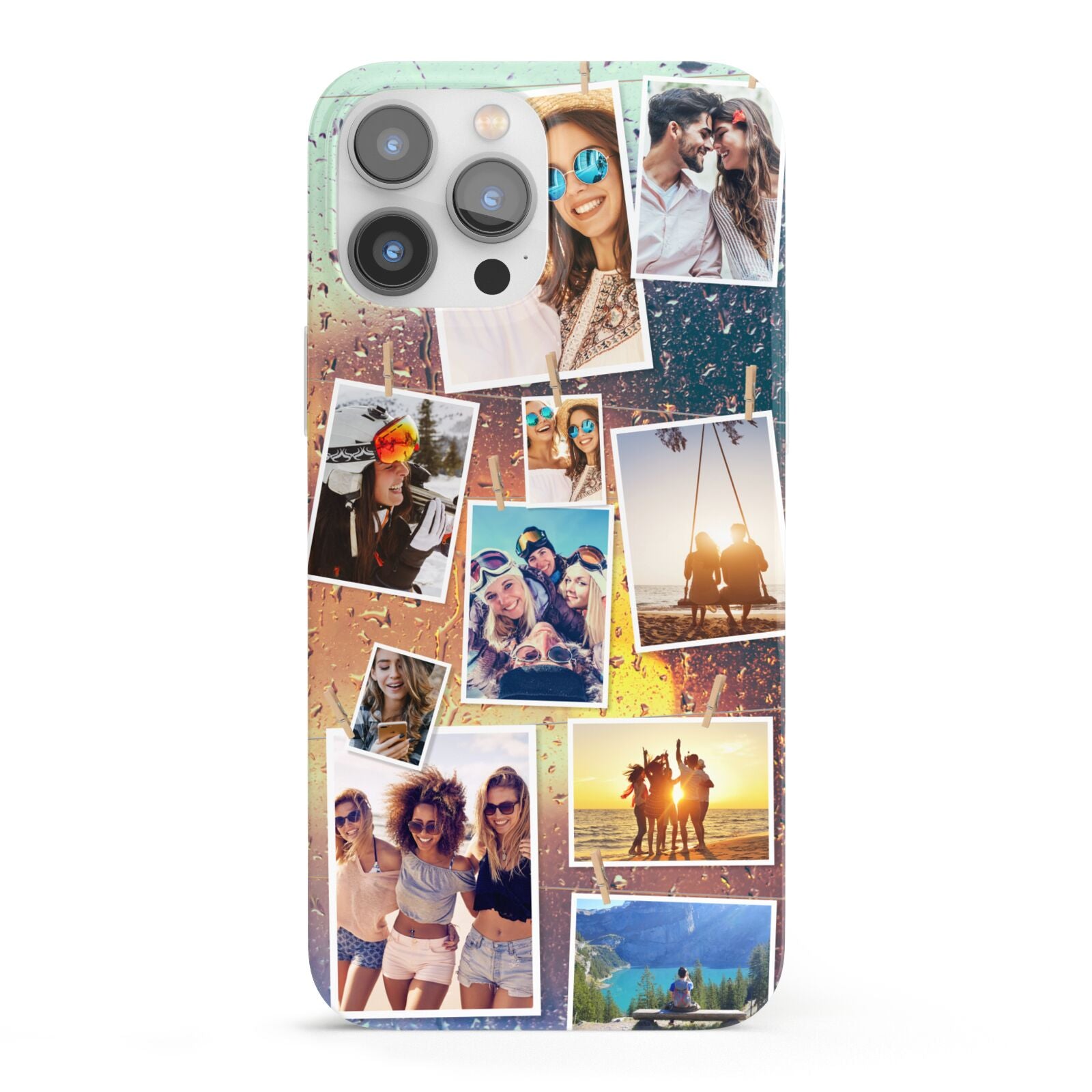 Rainy Evening Scene Photo Montage iPhone 13 Pro Max Full Wrap 3D Snap Case