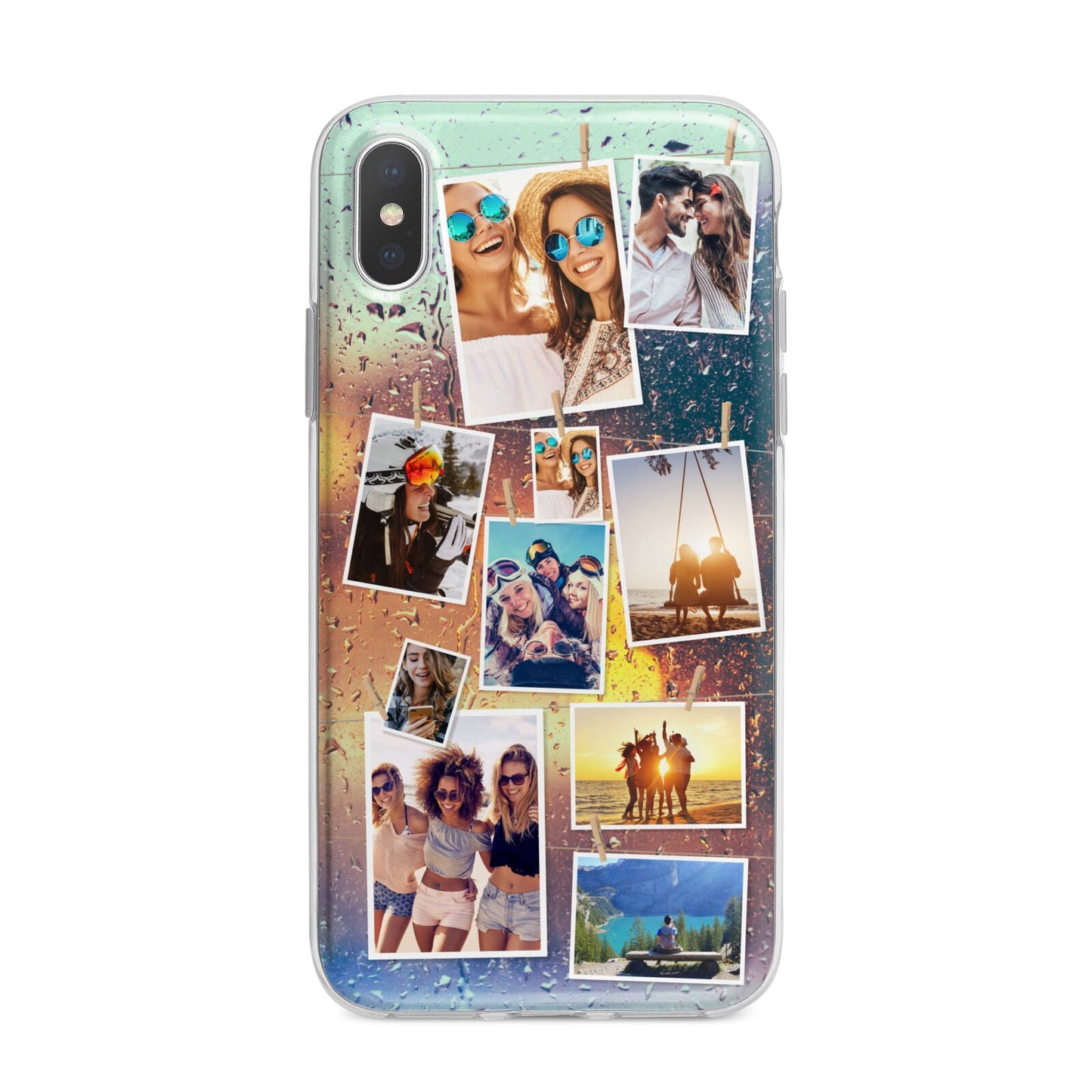 Rainy Evening Scene Photo Montage iPhone X Bumper Case on Silver iPhone Alternative Image 1