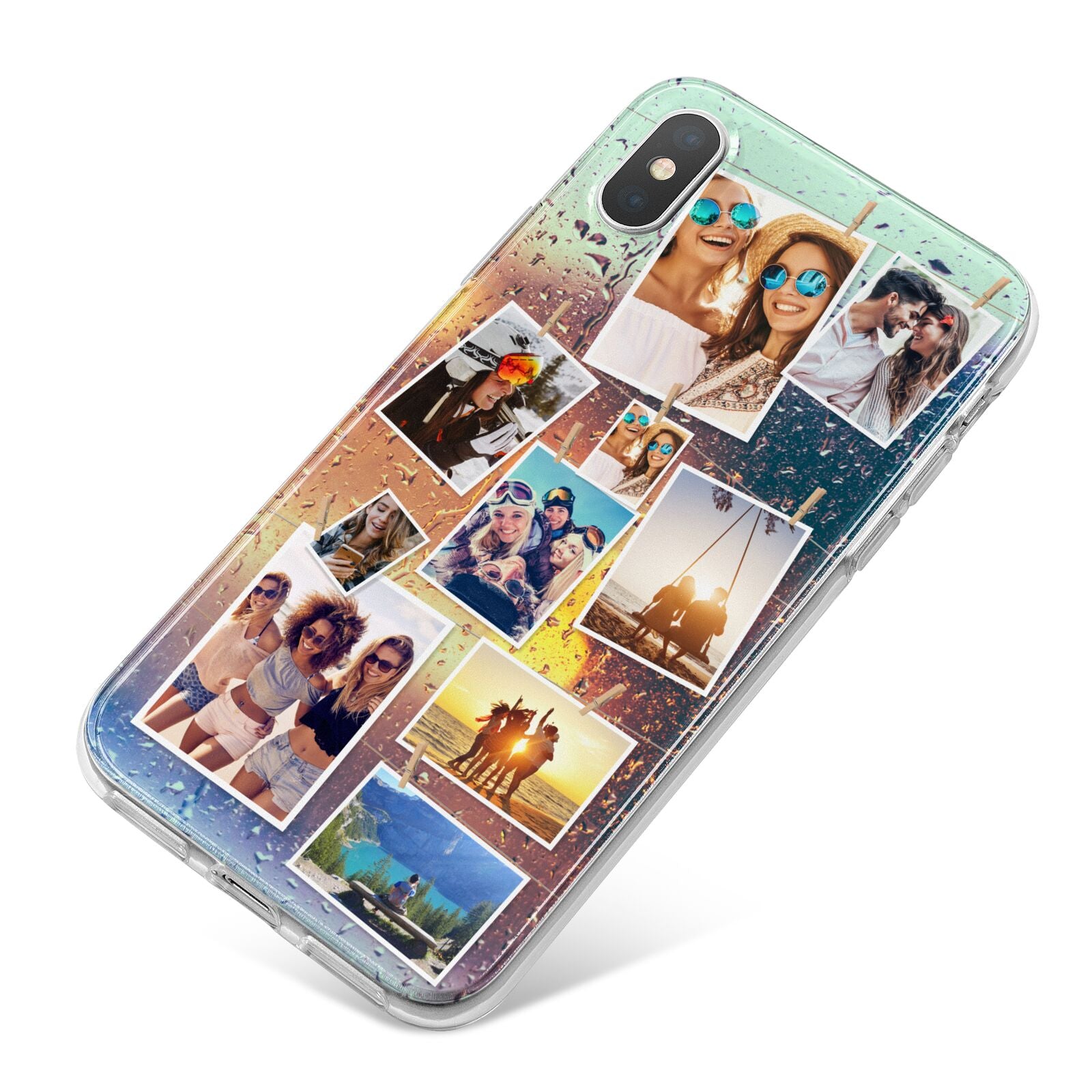 Rainy Evening Scene Photo Montage iPhone X Bumper Case on Silver iPhone