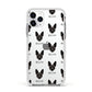 Rat Terrier Icon with Name Apple iPhone 11 Pro in Silver with White Impact Case