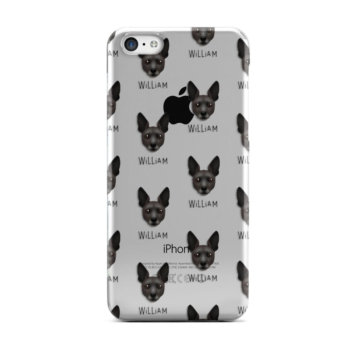 Rat Terrier Icon with Name Apple iPhone 5c Case