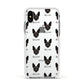 Rat Terrier Icon with Name Apple iPhone Xs Impact Case White Edge on Silver Phone
