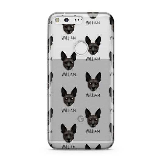Rat Terrier Icon with Name Google Pixel Case