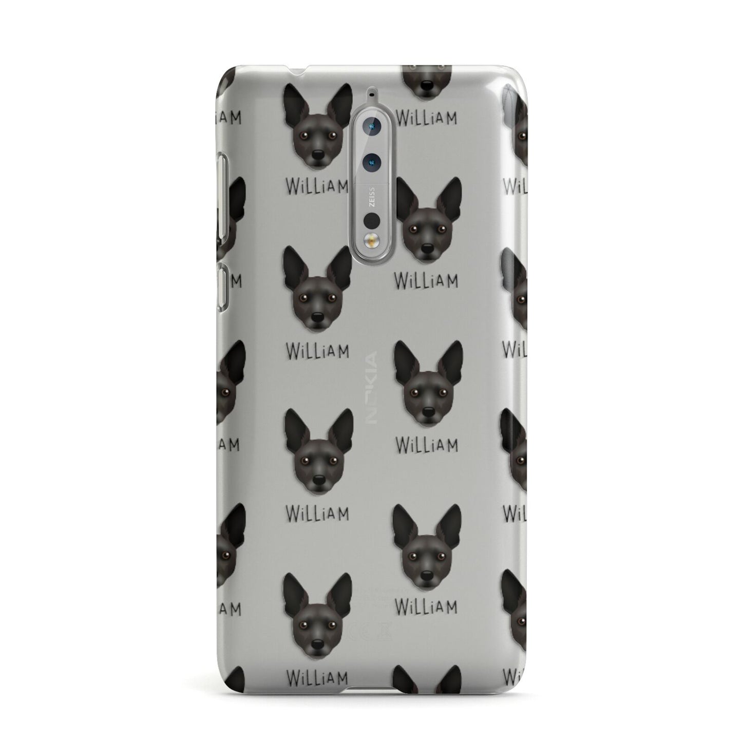 Rat Terrier Icon with Name Nokia Case