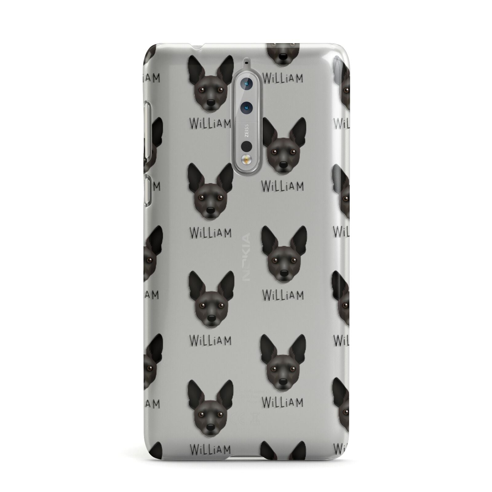 Rat Terrier Icon with Name Nokia Case