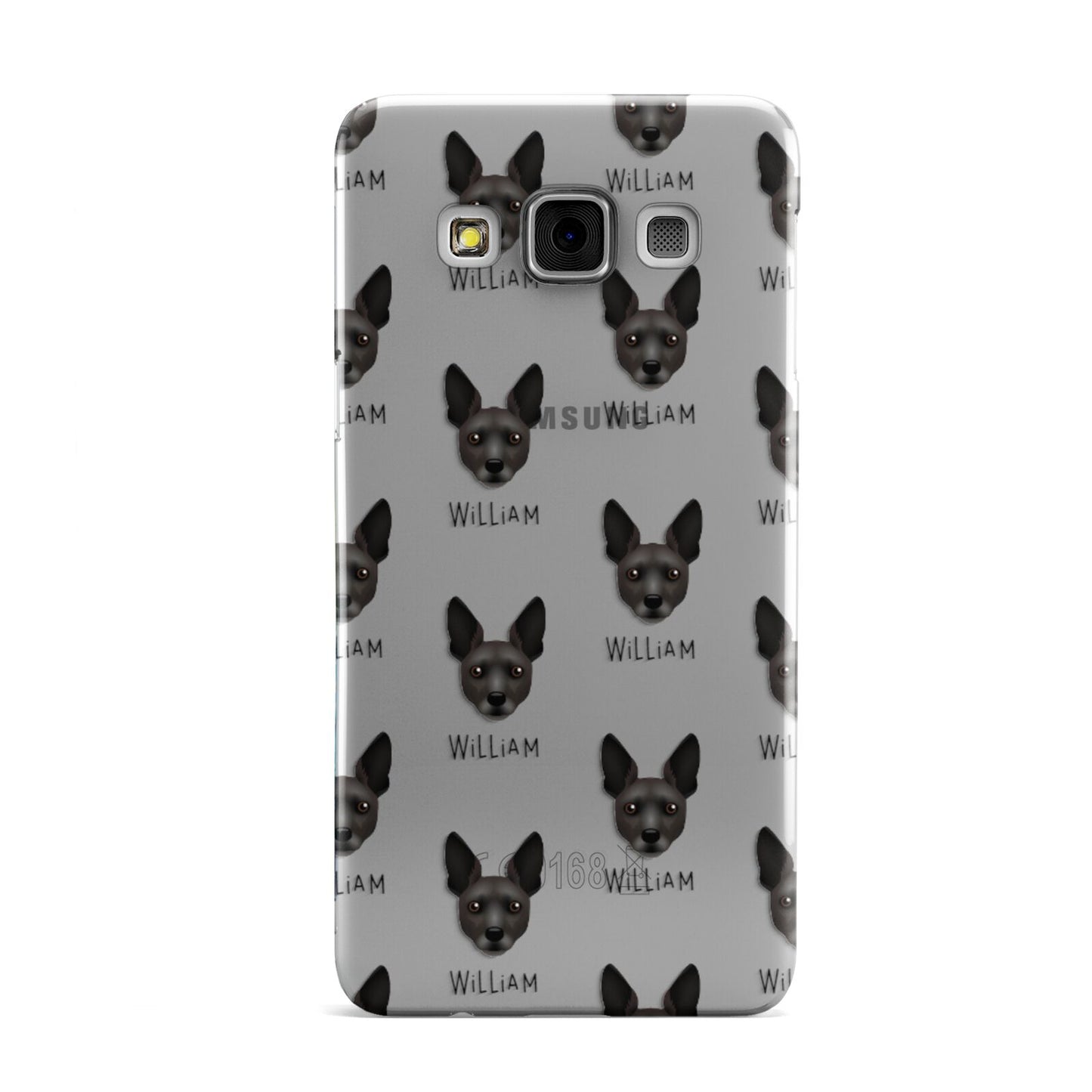 Rat Terrier Icon with Name Samsung Galaxy A3 Case
