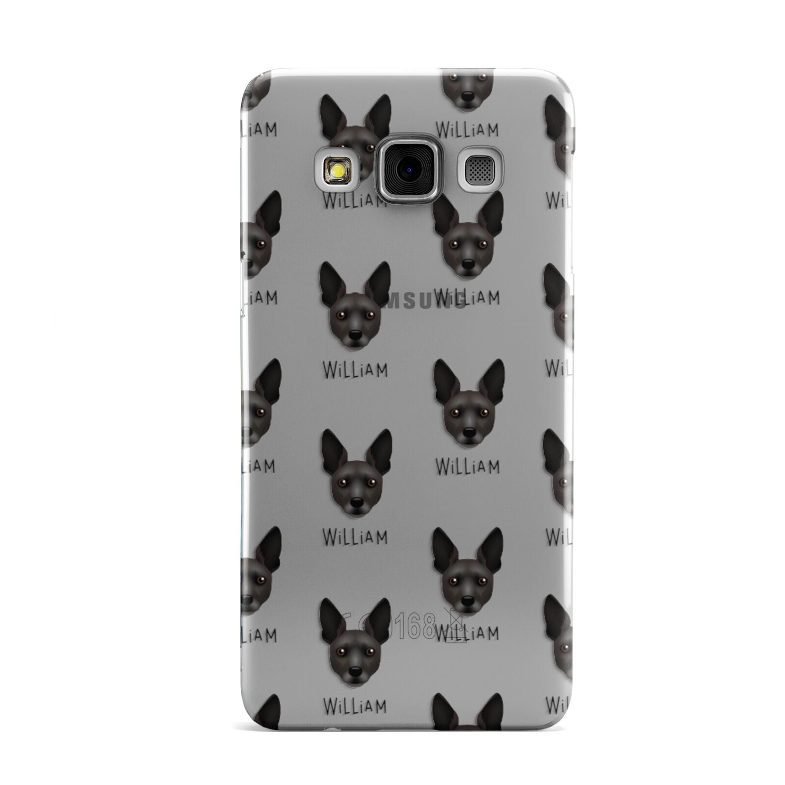 Rat Terrier Icon with Name Samsung Galaxy A3 Case