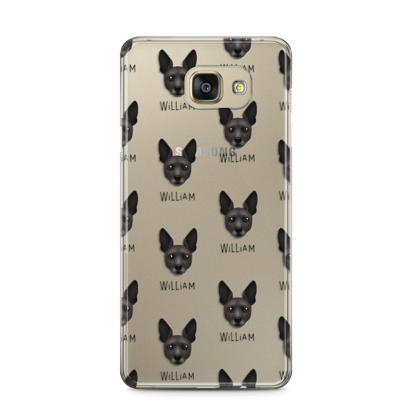 Rat Terrier Icon with Name Samsung Galaxy A5 2016 Case on gold phone