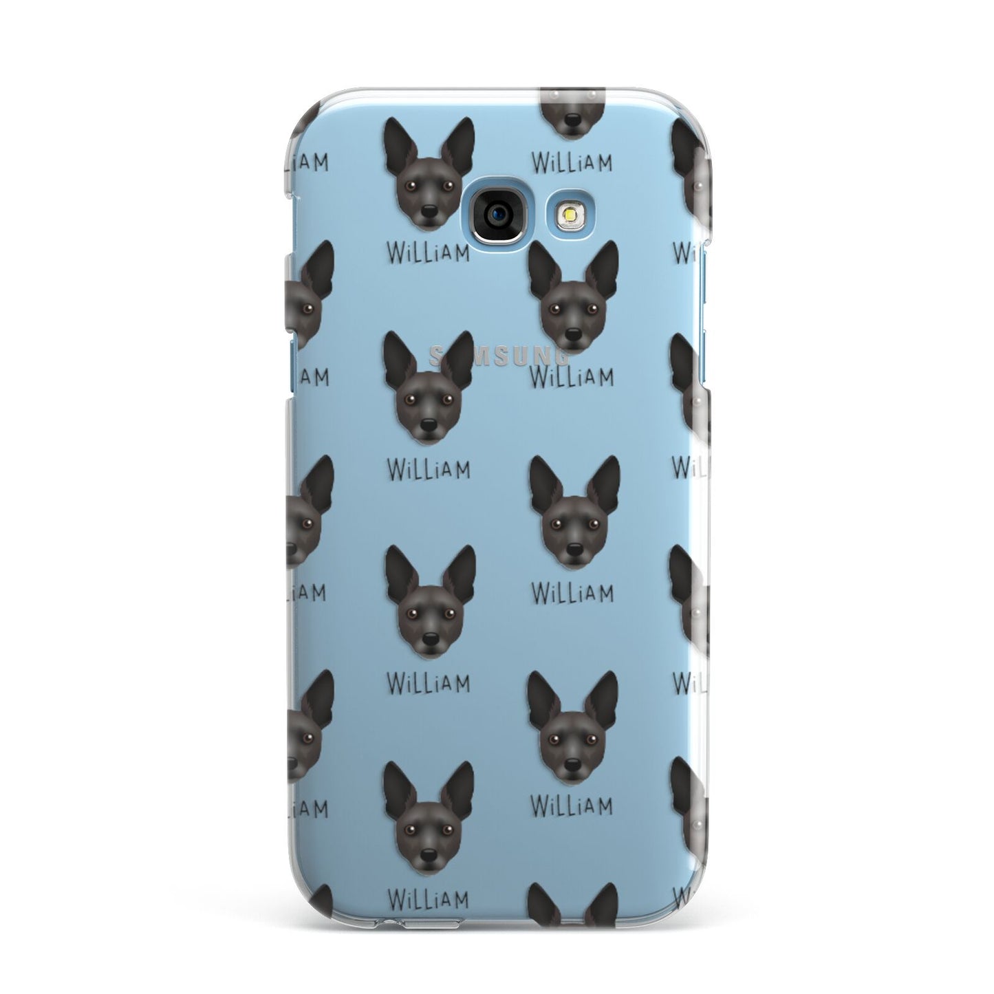 Rat Terrier Icon with Name Samsung Galaxy A7 2017 Case