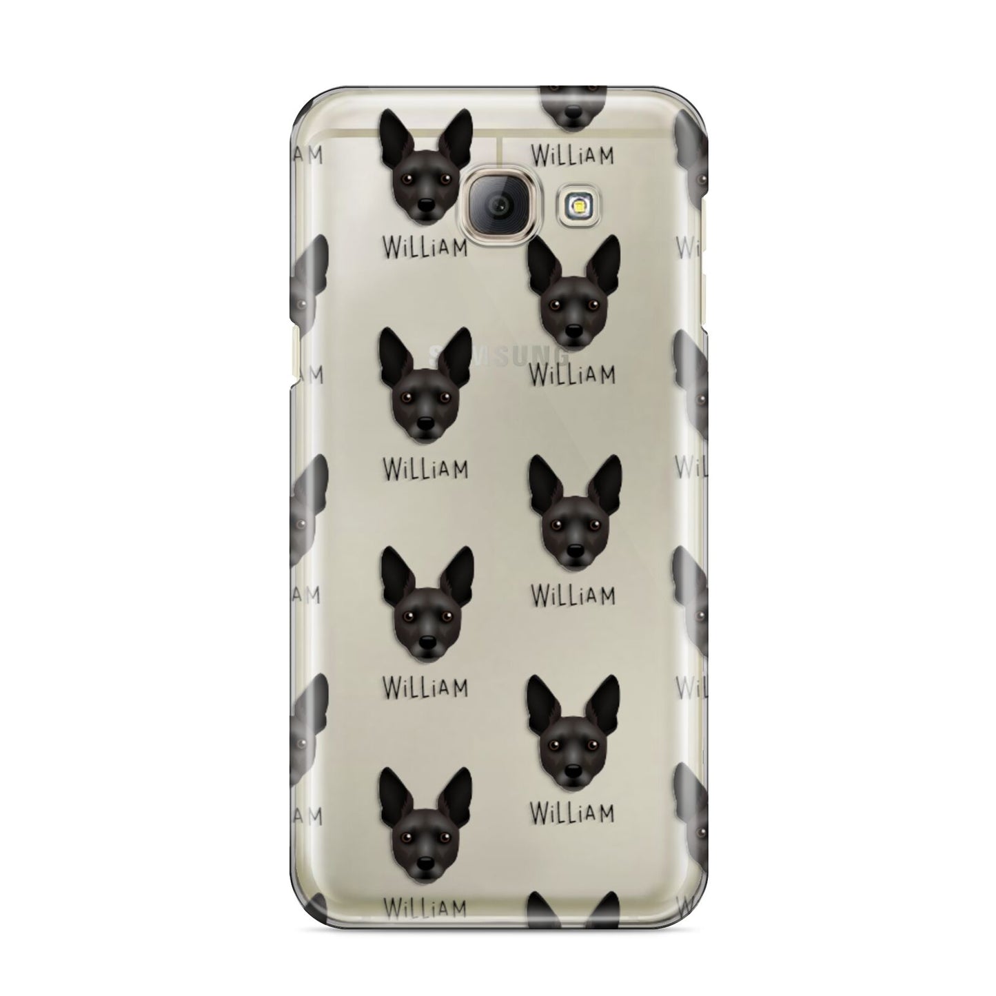 Rat Terrier Icon with Name Samsung Galaxy A8 2016 Case