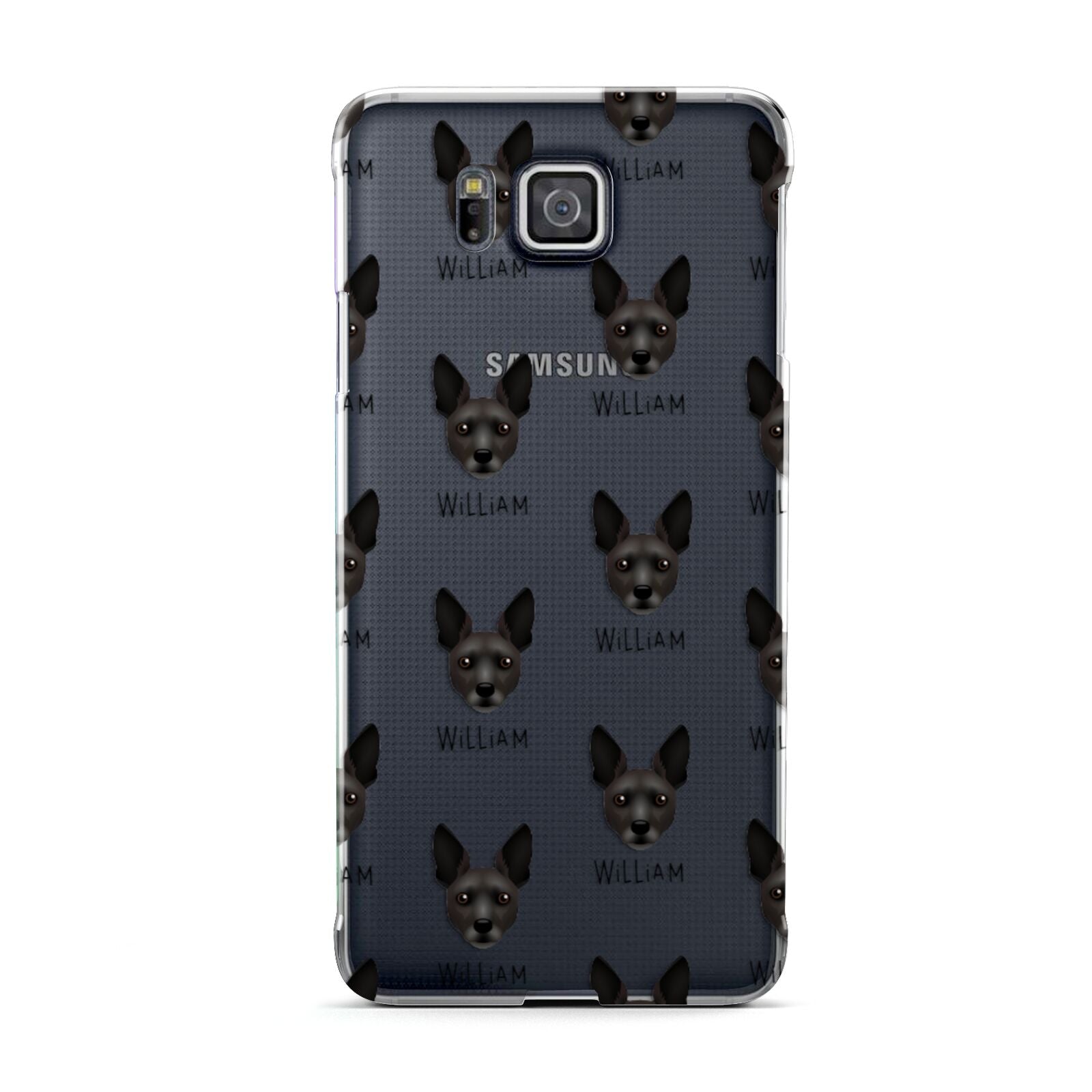 Rat Terrier Icon with Name Samsung Galaxy Alpha Case