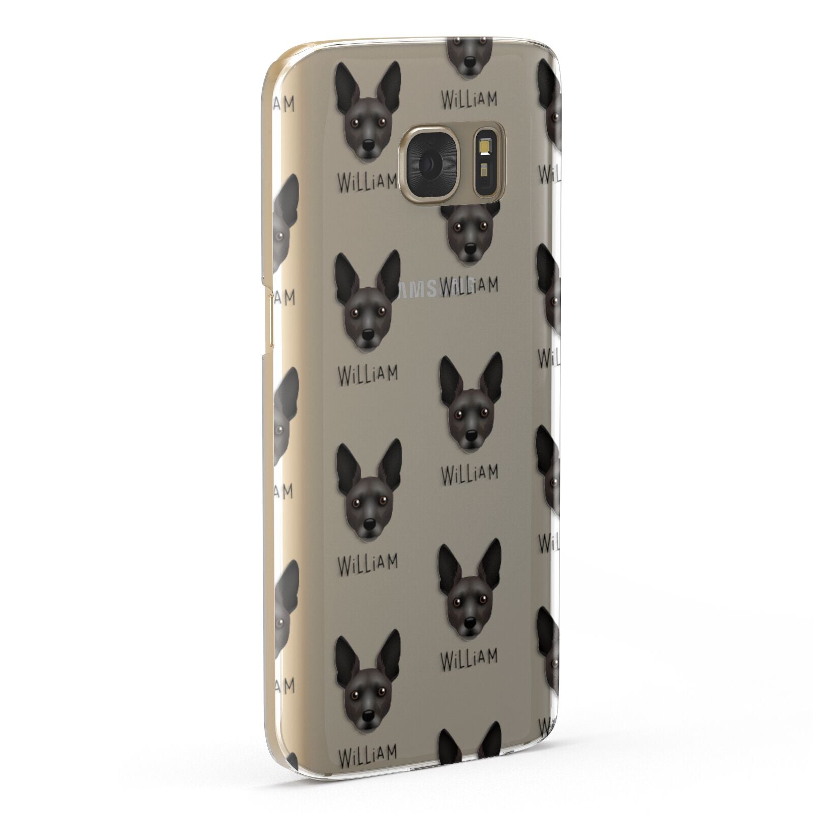 Rat Terrier Icon with Name Samsung Galaxy Case Fourty Five Degrees