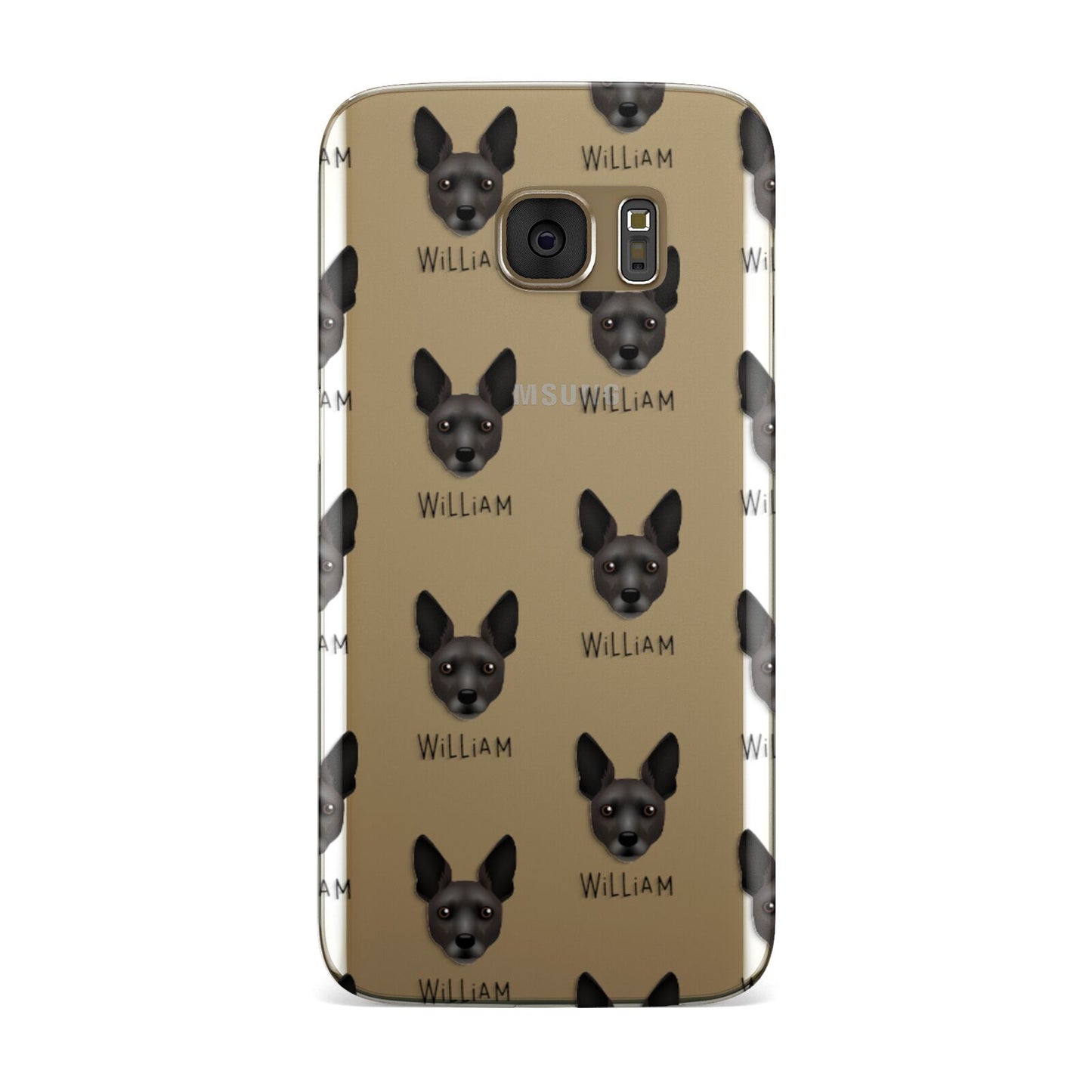 Rat Terrier Icon with Name Samsung Galaxy Case