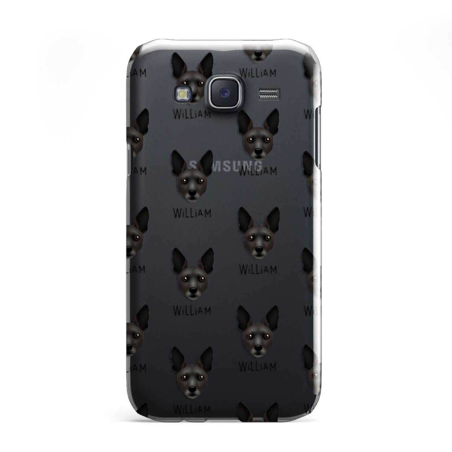 Rat Terrier Icon with Name Samsung Galaxy J5 Case