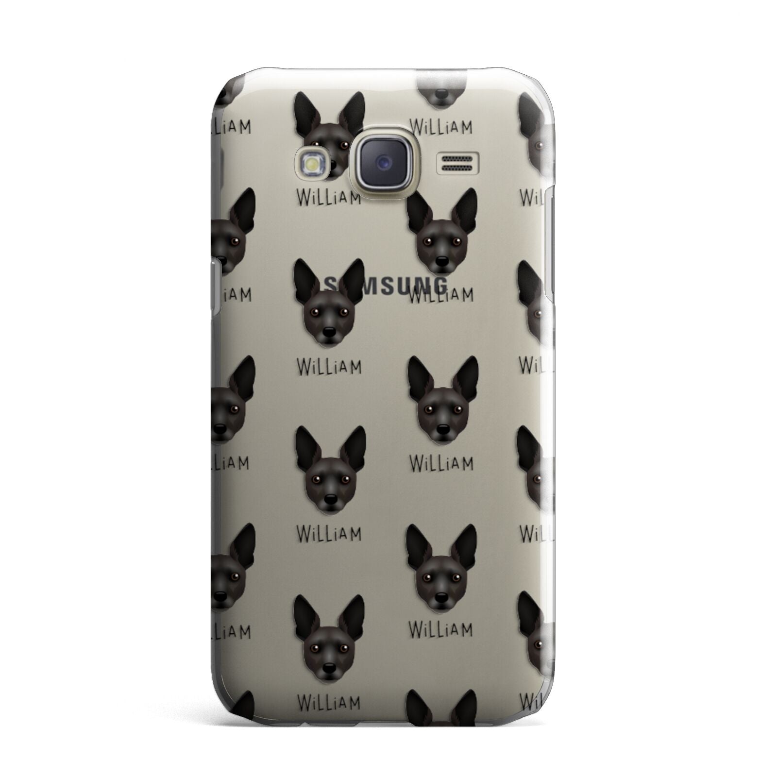 Rat Terrier Icon with Name Samsung Galaxy J7 Case