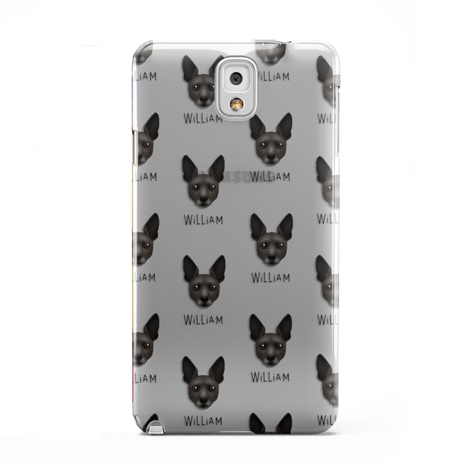 Rat Terrier Icon with Name Samsung Galaxy Note 3 Case