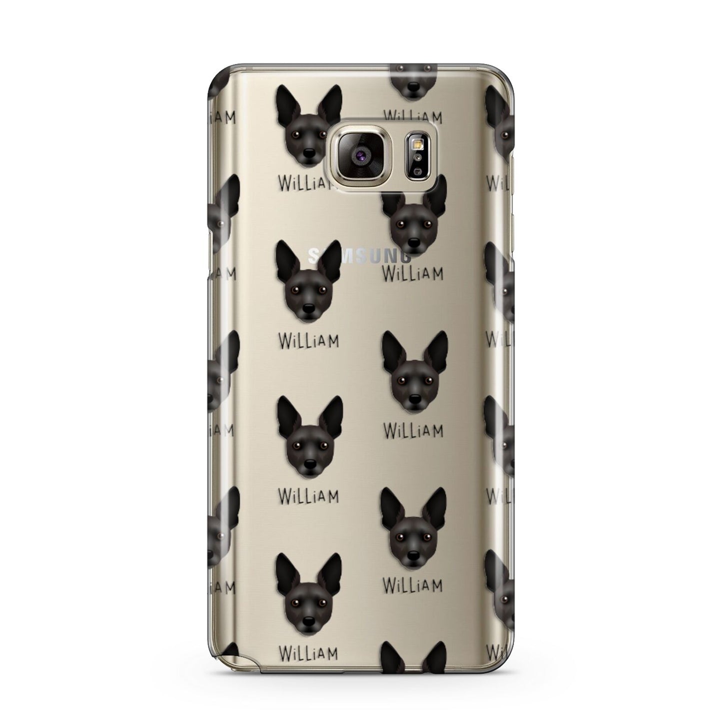 Rat Terrier Icon with Name Samsung Galaxy Note 5 Case