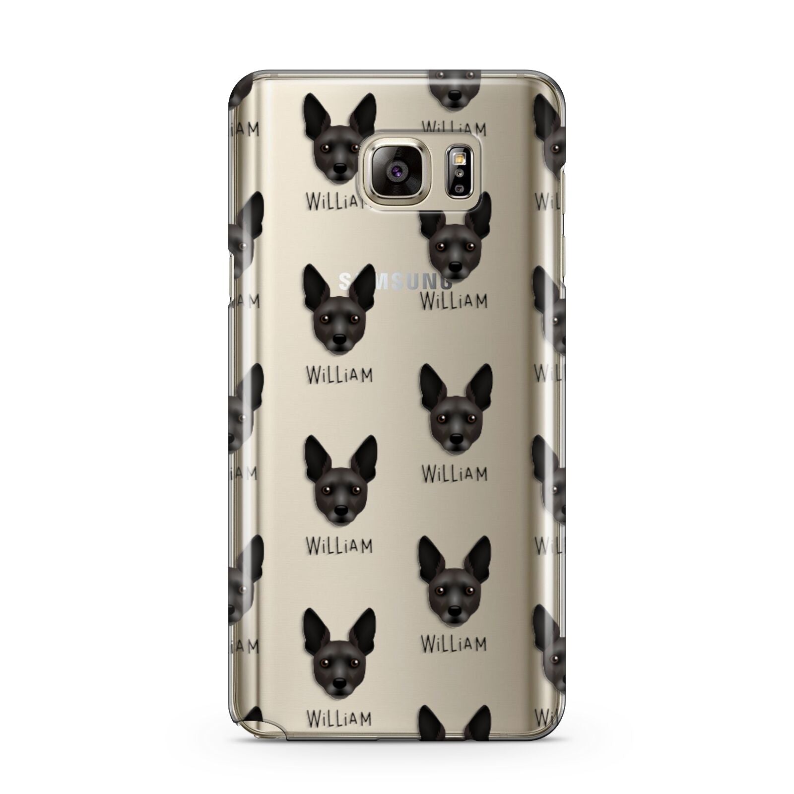 Rat Terrier Icon with Name Samsung Galaxy Note 5 Case