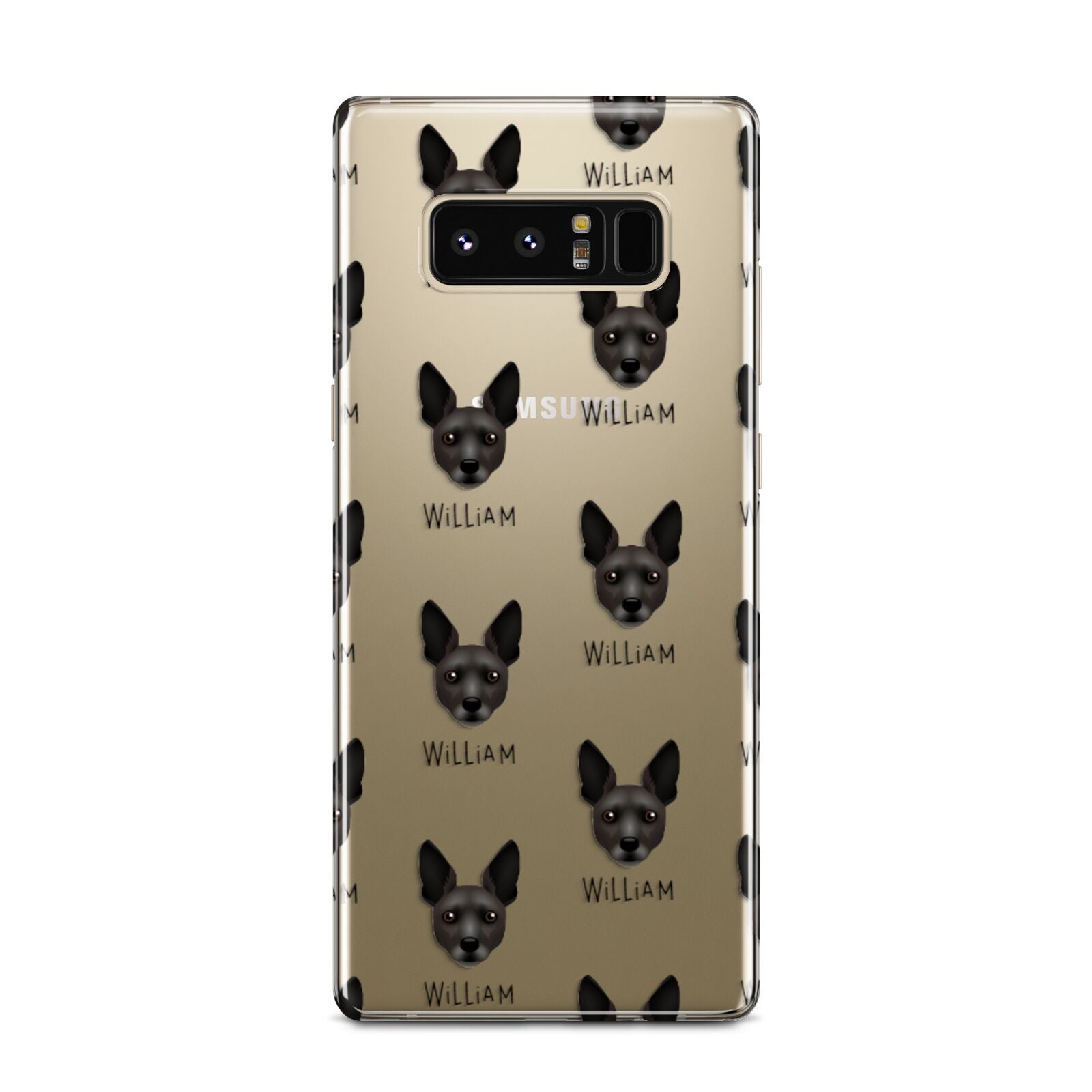 Rat Terrier Icon with Name Samsung Galaxy Note 8 Case
