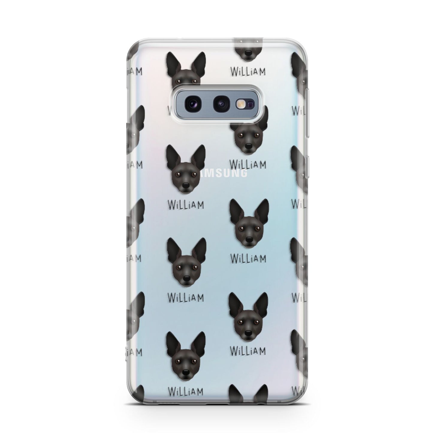Rat Terrier Icon with Name Samsung Galaxy S10E Case