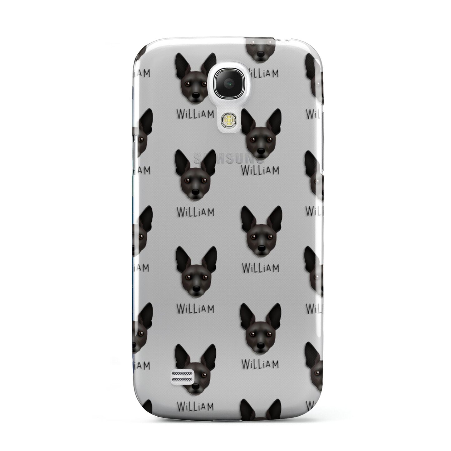 Rat Terrier Icon with Name Samsung Galaxy S4 Mini Case